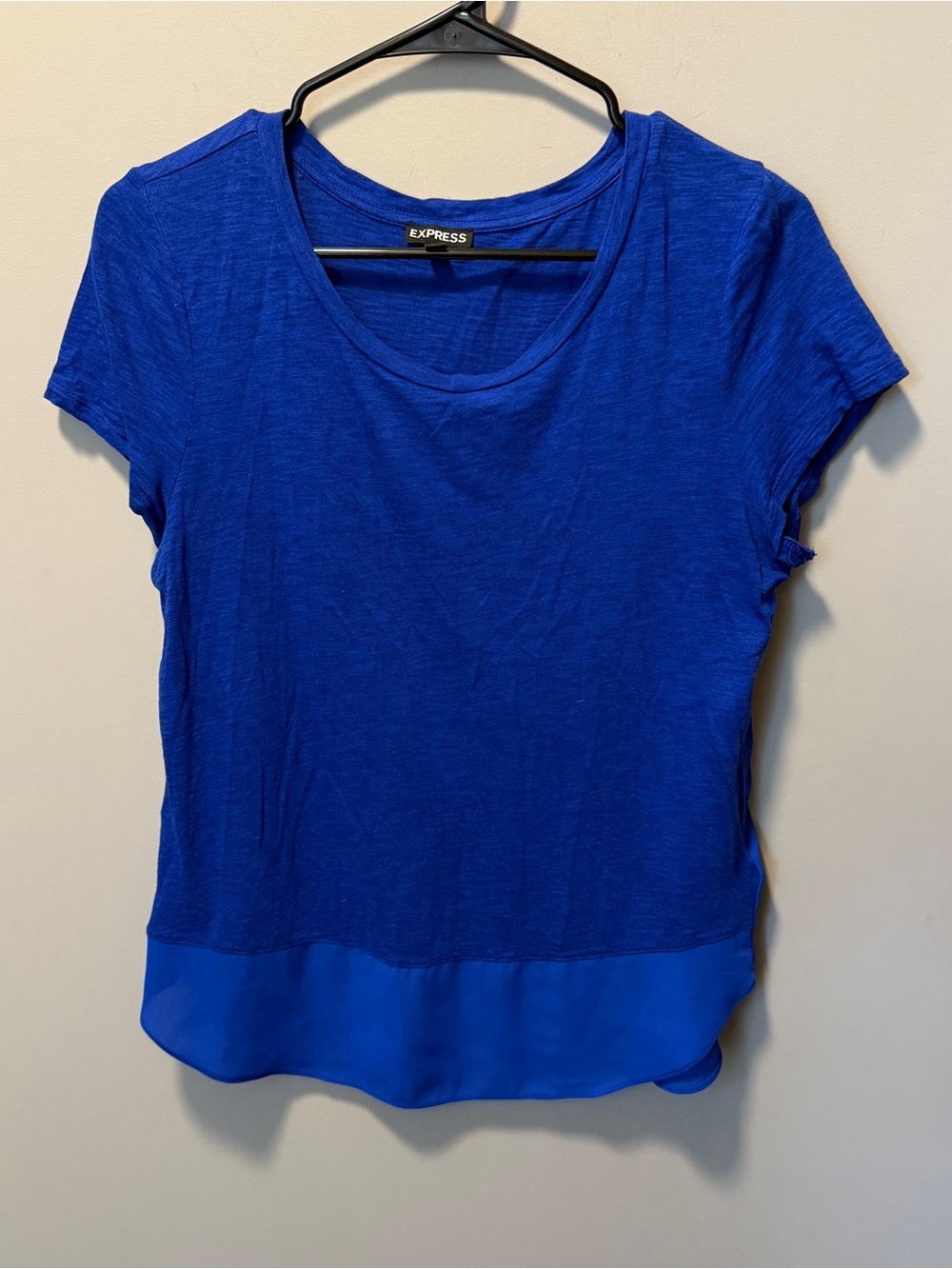 Express Women’s Royal Blue Short Sleeve Top - S